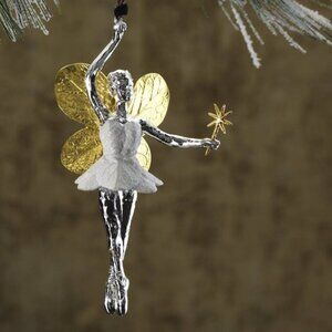 MICHAEL ARAM Botanical Leaf Fairy Ornament Brand new